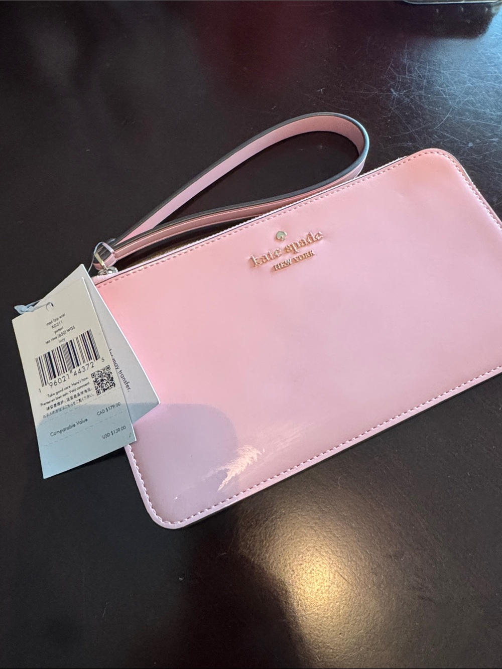 kate spade Tea Rose Patent Leather Wristlet